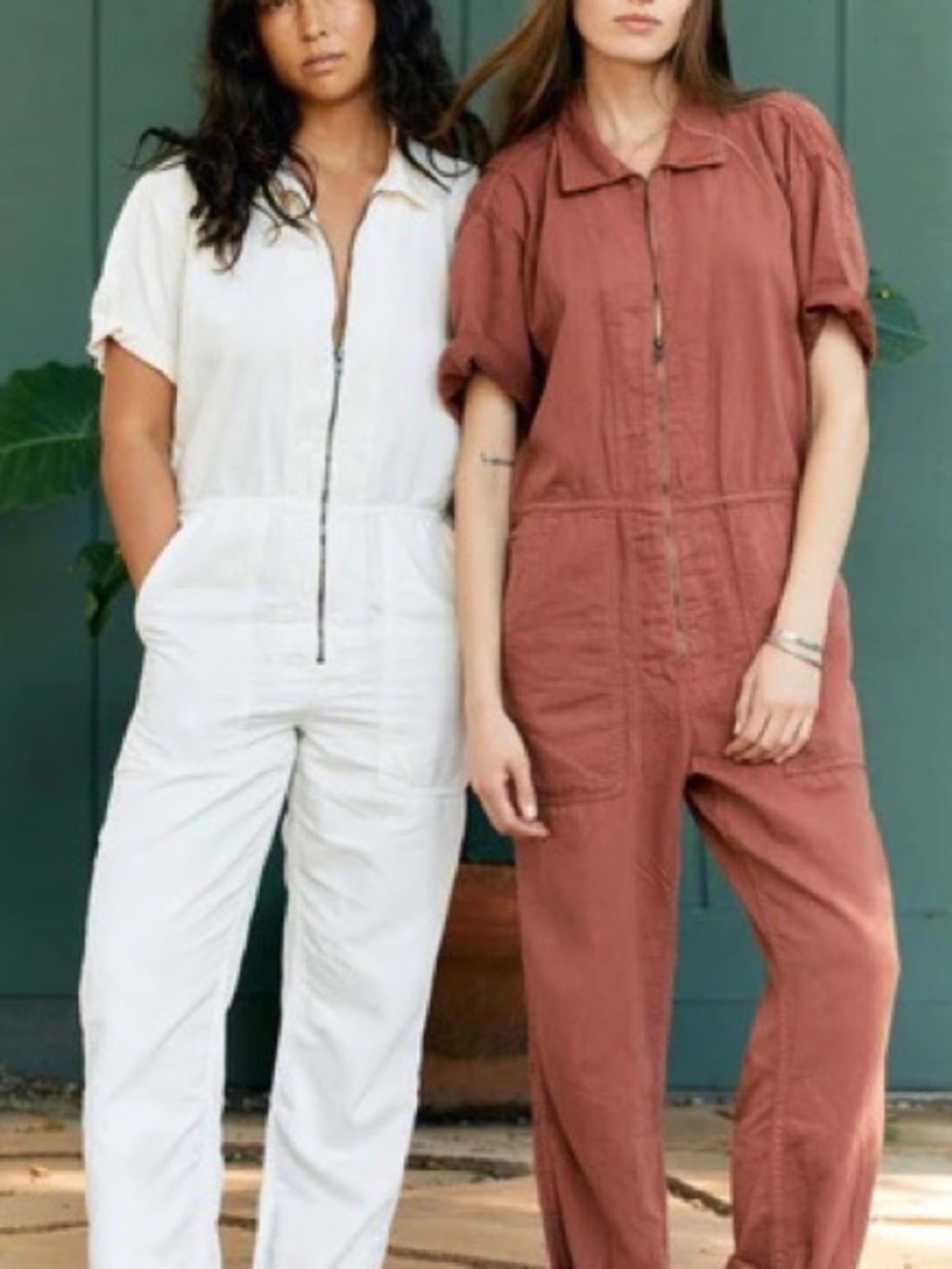 Imogene + Willie Coverall Jumpsuit Cotton Linen Blend in terracotta S